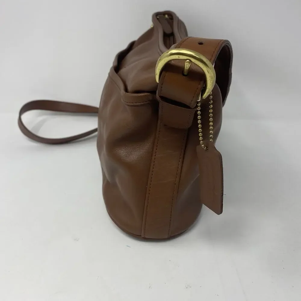 Vintage Coach Worth Bag 4143 British Tan/brown Leather Made In USA